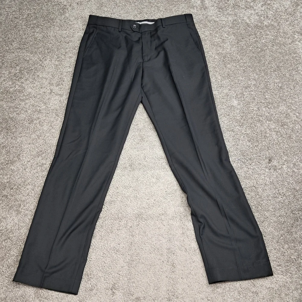 Lorenzo Bruno Mens Black Two Piece Suit Blazer Trousers 44R XL